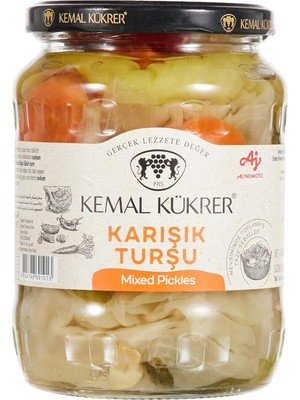 Asseds Store Kükrer Karışık Turşu Cam Kavanoz 650 gr