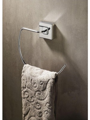 MiraLive Krom Havlu Askılığı - Güçlü Yapışkanlı - Banyo ve Mutfak Için Şık ve Fonksiyonel Tasarım Krom