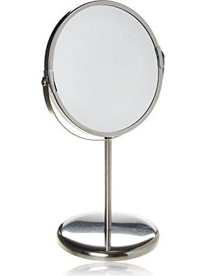 MiraLive Ikea Trensum Ayaklı Kozmetik Aynası, Çift Taraflı, Büyütmeli, Paslanmaz Çelik Çerçeve