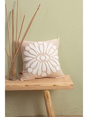 MiraLive Hamur Kırlent 43X43 cm Bej