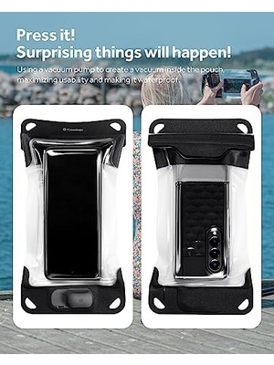 Asseds Store Waterproof IP68 Sertifikalı Su Geçirmez Kılıf (Dahili Pompa ile Sızdırmaz Vakumlama Teknolojisi) Charcoal Gray - ACS06257