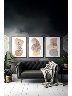 Asseds Store 3 Parça Çerçeve Görünümlü Mdf Tablo Seti - ARTSYCLLCT29-2030