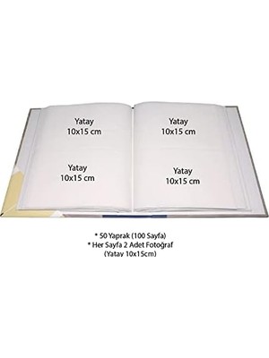 MiraLive Fotoğraf Albümü 10X15CM 200 Fotoğraf Kapasiteli Renkli Gramofon Desenli Anı Albümü