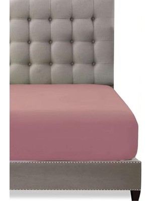 Asseds Store Pudra Pembesi Pamuklu Çift Kişilik Lastikli Çarşaf 160X200