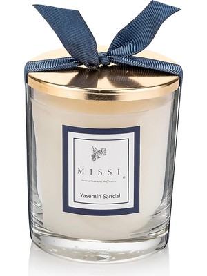 Asseds Store Kapaklı Yasemin Sandal Kokulu Vegan Mum (140 Gr)