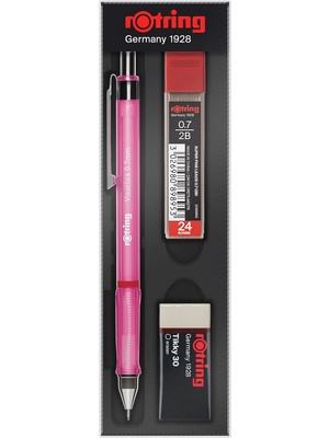 Asseds Store Visuclick Mekanik Kurşun Kalem Uç Silgi Seti 2b, 0.7 Mm, Pembe