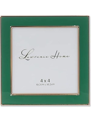 Asseds Store Frames 4x4 Altın Metal ve Yeşil Resim Çerçevesi
