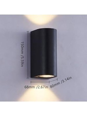 Asseds Store Dekoratif Duvar Lambası 2 Yönlü Duvar Aplik Solomon 12W Duvar Apliği Gün Işığı Duvar Aydınlatma