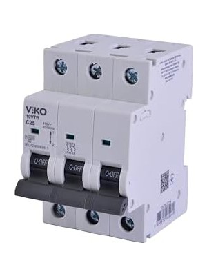 Asseds Store 10VTB-3C25 Otomatik Sigorta 10KA C Tipi 3 Kutup 25A