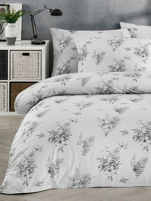 Asseds Store Pamuklu Çift Kişilik Nevresim Takımı - Yumuşak Dokulu 200X220 cm (Çarşafı Size) Gri