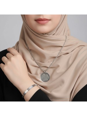 TrendyX Ayetel Kürsi Kolye &amp; Bileklik Seti – Çelik Altın Kaplama, Manevi Koruma, Hediyelik Takı (Varyant)