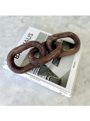 Asseds Store Studıo Ahşap Zincir, Ahşap Dekoratif Zincir, Ahşap Beyaz Rengi Zincir WR001-WH (Ahsap)