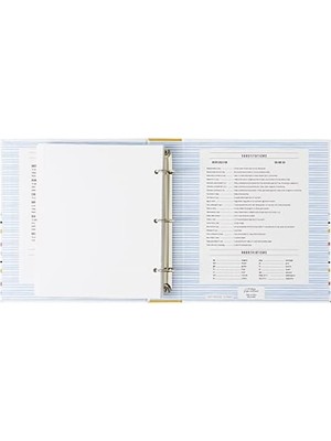 Asseds Store C.r. Gibson Bloom Cep Sayfası Kitap Klasörü, Tarif Dizin Kartları, 21,5 cm G x 23,7 cm U, Çok Renkli