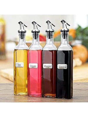 Asseds Store 4 Adet Yağdanlık Tıpası Damlatmaz Şişe Ucu Dökme Ağızlığı Yağlık Sirkelik Sızdırmaz Kapaklı Tapa