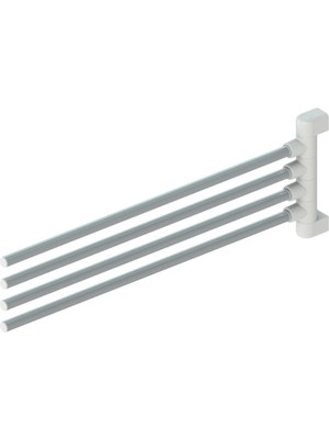 Ecovibe Çamaşır Havlu Askı 4 Kol Beyaz M-CB04-01
