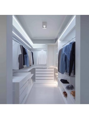 Ecovibe 3 Metre Beyaz Şerit LED Işık Çıt Çıt Anahtar Tak Çalıştır Hazır Set Adaptör Dahil, Açma-Kapama Düğmesi, Mutfak, Tezgah, Dolap Içi, Ayna, Tv Ünitesi Aydınlatma