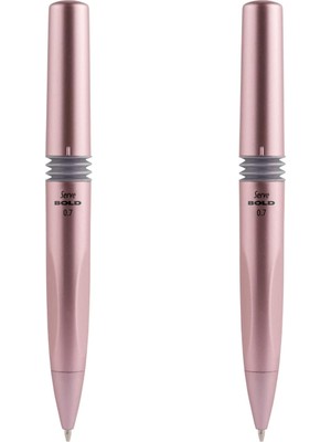 Asseds Store Bold Mekanık Kursun Kalem 07MM Metalık Roze 2lı Set