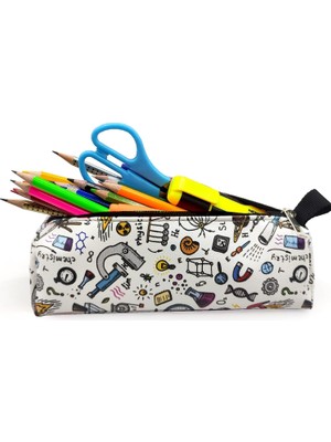 Asseds Store Kalem Kutusu Üçgen Fen Bilimi Kalemkutu Vegan Deri Kalemlik