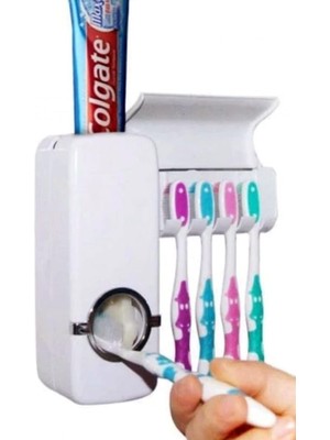 Asseds Store Diş Macunu Sıkacağı Duvar Monteli Otomatik 5 Li Fırça Tutucu Diş