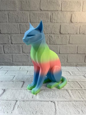 Açık Rainbow Kedi Biblo Modern Salon ve Raf Dekoru - Lisinya