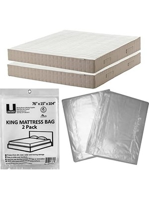 Asseds Store Yatak Poli Kılıfları, 76 x 15 x 104 Inç, 2'li Paket