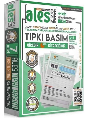 Asseds Store 2024 Ales Ösym Tıpkı Basım Çıkmış Soru Kitapçıkları Türkiye Geneli Dijital Çözümlü 6lı Deneme Paketi
