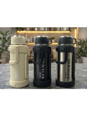 Ttt 2000 ml Bardaklı Çift Katmanlı Vakumlu Paslanmaz Çelik Termos