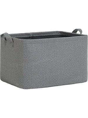 Ecovibe Renk Dokulu Kumaş Sepet 36 x 27 x 22 cm