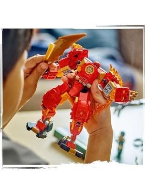 Asseds Store Kai’nin Ateş Elementi Robotu 71808 – 7 Yaş ve Üzeri Kız ve Erkek Çocukları Için Figürü Içeren Yaratıcı Oyuncak Yapım Seti, Çocuklar Için Doğum Günü Hediyesi Fikri (322 Parça)