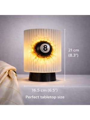 Asseds Store Gece Lambası -8 Ball Dekoratif Lamba, Genç Oda, Özel Hediye