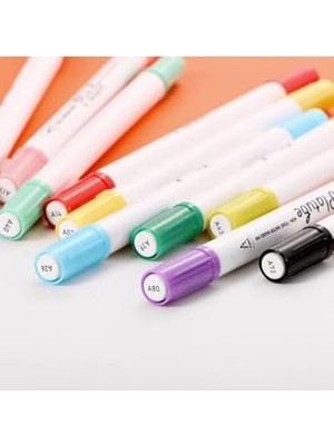 Asseds Store Platube 60’lı Brush Pen Çift Taraf Marker Kalem Seti Bullet Jurnal Mandala Eskiz Boyama Seti