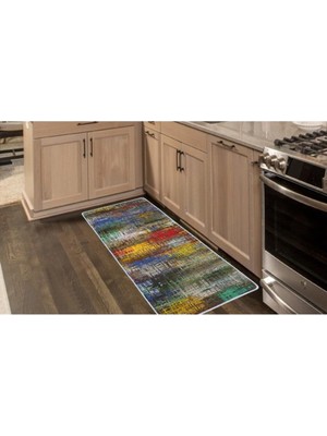 Ecovibe Carpet Kaymaz Taban Tezgah Önü Mutfak Paspası 50X150 cm No: 286