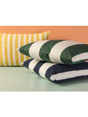 Ecovibe Chantilly Çizgili Laci Yastık 50X50CM