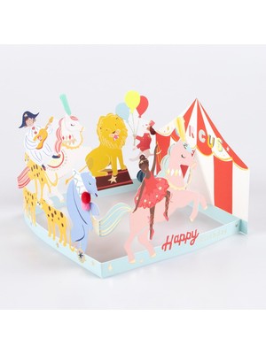 Asseds Store - Circus Concertina Card - Sirk Tebrik Kartı