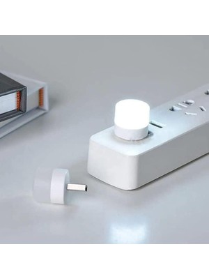 Ecovibe USB LED Küçük Beyaz Işık Lamba, Koridor, Tuvalet, Oturma, Çocuk Odası Için Rehber Gece Aydınlatma Lambası, Enerji Tasarruflu Çok Ekonomik Aydınlatma