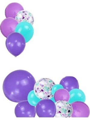 Asseds Store Deniz Kızı Konsepti Balon Seti 17 Adet Balon