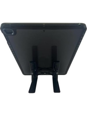 Asseds Store Mini Metal Stand Katlanabilir Çantada Taşınabilir Folding Alüminyum 8 Kademeli Telefon ve Tablet Standı 13 cm Mini Dizayn | RT008 Siyah