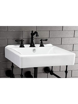 Ecovibe FSC1970ACL Amerikan Klasik 8" Geniş Lavabo Musluğu, Mat Siyah