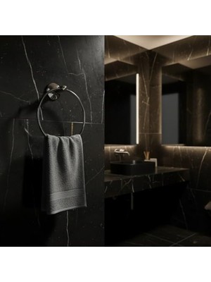 Ecovibe Yuvarlak Krom Havluluk – Duvara Monte Vidalı Metal Havlu Askısı 15×15 Cm, Parlak Krom Banyo Aksesuarı