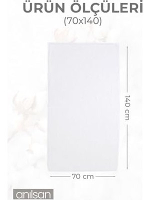 Asseds Store 6'lı Beyaz Banyo Havlusu - 70X140 Cm, 490 GR,%100PAMUK, Spa ve Otel Havlusu, Günlük Kullanıma Uygun