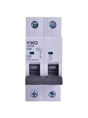 Asseds Store 10VTB-2C25 Otomatik Sigorta 10KA C Tipi 2 Kutup 25A
