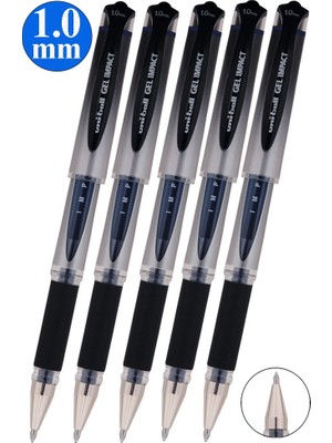 Artlantis Mavi Imza Kalemi 5 Adet Uniball Gel Impact 1.0 mm Roller Pilot Kalem UM-153S Roller Uçlu Likit Mürekkepli Pilot Kalem