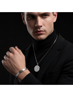 TrendyX Çoklu Dua Kolye ve Ayetel Kürsi Bileklik Seti Gold Çelik Şık Takı Seti (Varyant)