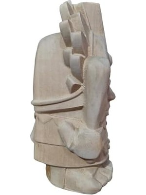 Asseds Store Ahşap Dekoratif Büst Heykeli Maya