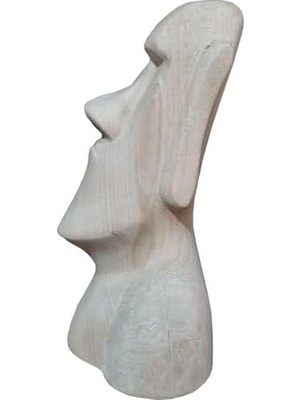 Asseds Store Ahşap Dekoratif Büst Heykeli Moai