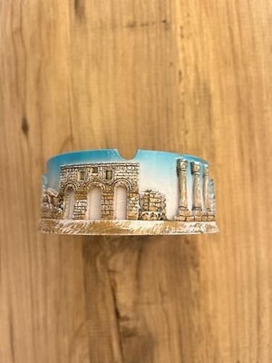 Asseds Store Patara Antik Kent Dekoratif Küllük, Mavi ve Altın Rengi, Kaplumbağa Desenli, El Yapımı Seramik, Tarihi Tema