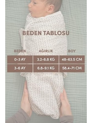 Ecovibe Pamuk 3'lü Bebek Kundak ve Uyku Tulumu - Ergonomik Yenidoğan ve Bebek Kundak, 0-3 Ay