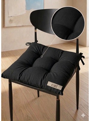 Bemrax Lüks Dekoratif Sandalye Minderi 40X40 cm - Bağcıklı, Yumuşak Dolgulu Mutfak ve Bahçe Minderi