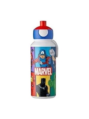 Ecovibe - Campus Içecek Şişesi, Su Şişesi, Okul Için Sızdırmaz Şişe, Tekrar Kullanılabilir, Bpa Içermez ve Bulaşık Makinesinde Yıkanabilir, 400 Ml, Avengers