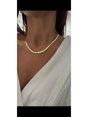 Theory Jewelry Built in Harmony Kolye I Petek Form I Altın Renkli Kadın Kolye I Minimal I Anlamlı I Şık Tasarım
